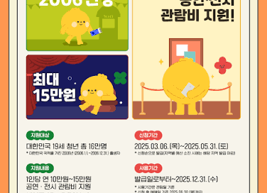 서울 15만원·지역 20만원…청년문화예술패스 ‘5만원 차등’이 문화격차를 줄일까
